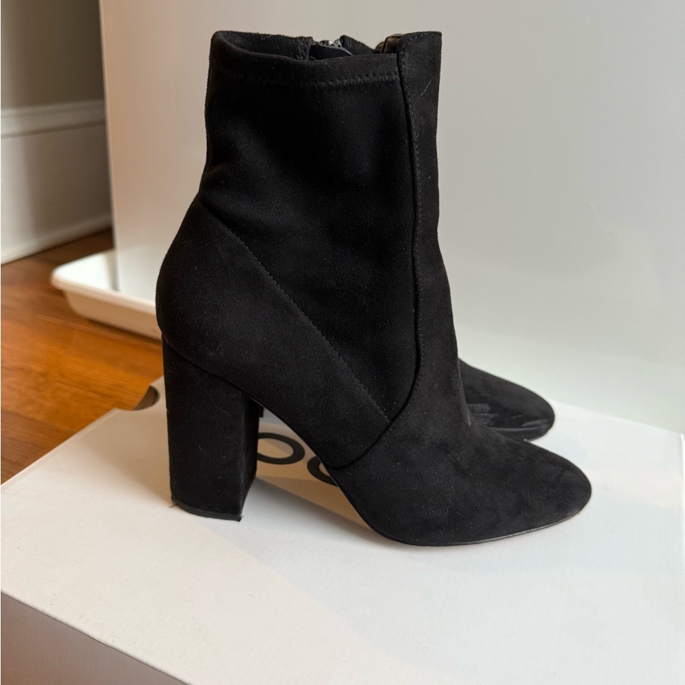 ALDO Black Suede Heeled Boots
